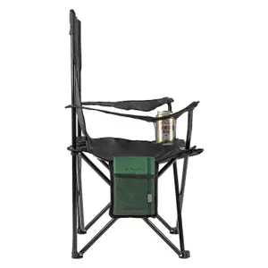 Set of 2 Portable Folding Camp Chairs, Lightweight, Cup Holder, Side Pocket, Carry Bag, sturdy steel frame, weight capacity 242lbs