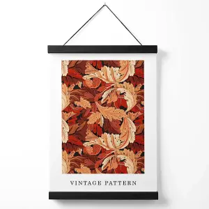 William Morris Acanthus in Orange Medium Poster with Black Hanger