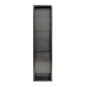 Thermopanel 304 Stainless Steel Recess Shower Niche Shelved - Noir Black (204x915x103mm)