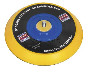 Sealey 145mm 5/16" UNF DA Backing Sanding Pad For Hook & Loop Discs PTC/150VA