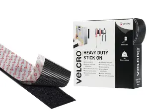 VELCRO Brand VELCRO Brand Heavy-Duty Stick On Tape 50mm x 5m Black