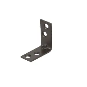 Abru Brown Powder-coated Steel Light duty Angle bracket (H)15mm (W)30mm (L)30mm