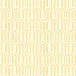 Hoopla Walls Retro Arch Yellow Matt Smooth 10m Wallpaper