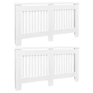 Berkfield Radiator Covers 2 pcs White MDF 152 cm