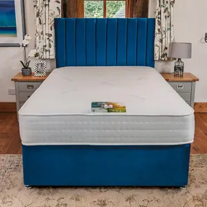 Sophia Briar-Rose Dual Season 1000 Pocket Sprung iGel Luxury Divan Bed Set 6FT Super King 4 Drawers  Continental- Plush Marine