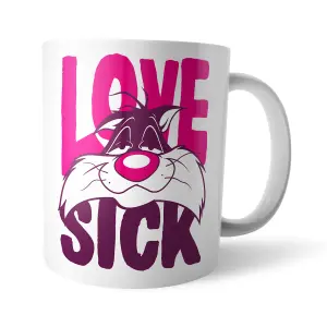 Official Looney Tunes Love Sick Sylvester Mug 100% Ceramic, Dishwasher Safe