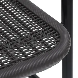 Berkfield Garden Chairs 8 pcs Plastic Rattan and Steel 110 kg