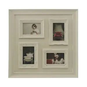 Maison by Premier 4 Photo Cream Plastic Multi Photo Frame