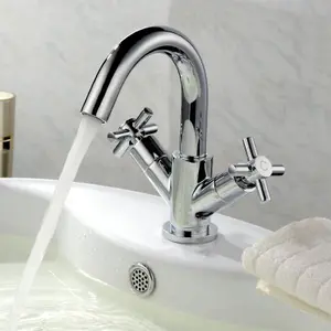 Nes Home Crox Basin Mono Mixer Tap & Sprung Waste Chrome