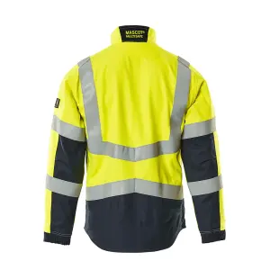 Mascot Multisafe Biel Work Jacket (Hi-Vis Yellow/Dark Navy Blue)  (Medium)