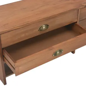 Berkfield TV Cabinet with 4 Drawers 120x30x40 cm Solid Fir Wood