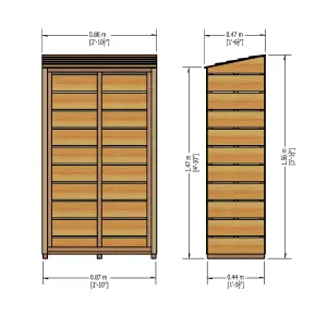 Shire Tall Wooden Log store