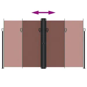 Berkfield Retractable Side Awning Brown 200x1200 cm