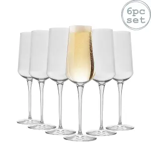 Bormioli Rocco - Inalto Uno Champagne Flutes - 285ml - Pack of 6