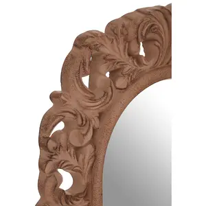 Interiors by Premier Antique Brown Arc Leaf Wall Mirror