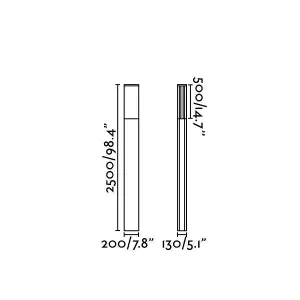 Luminosa Datna LED Outdoor Lamp Post Dark Grey IP65