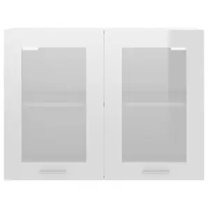 Eliotte Wall Mounted Display Cabinet Gloss White