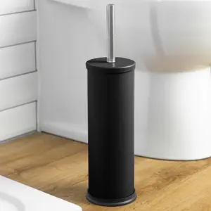 Harbour Housewares - Round Toilet Brushes - Matt Black - Pack of 2