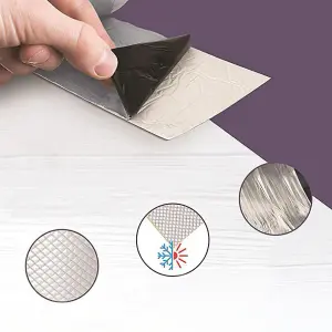 DIY Butyl Tape - Indoor or Outdoor Waterproof & UV Resistant Aluminium Coated Sealant Repair Tape for Leaks - Measures L5m x W5cm