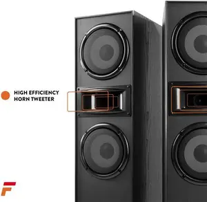 Floor Standing Tower Speakers - Fenton SHF700B 2X 6.5" Black