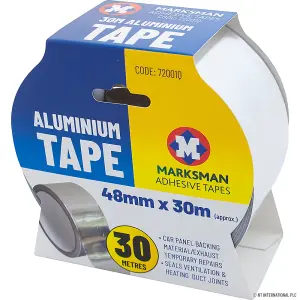 Set Of 4 Self Adhesive Aluminium Tape 48Mm X 30M For Temporary Repairs Multi Use Workshop Diy Home