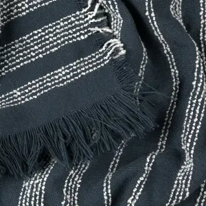 HOEM Jour Boucle Yarn Woven Fringed Throw