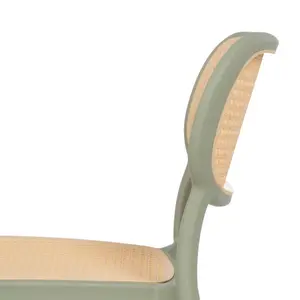 Vernia Stacking Side Chair (Set of 2) Green