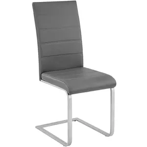 Premium High Back Dining Chairs Set of 4 Grey