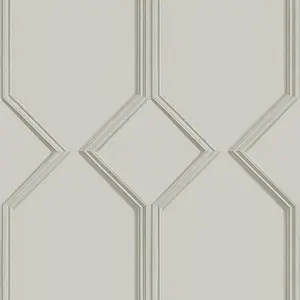 Alessia Panel Vinyl Wallpaper Off White Belgravia 216