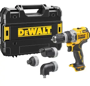 Dewalt 12v XR DCD703NT Brushless 4 X Multi Head Drill Driver Bare + Tstak Case