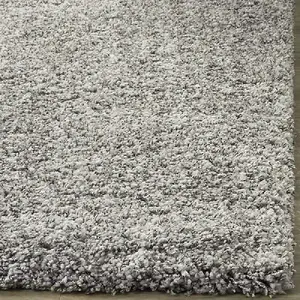 Silver Thick Shaggy Rug - California - 160x230cm (5'4"x7'8")