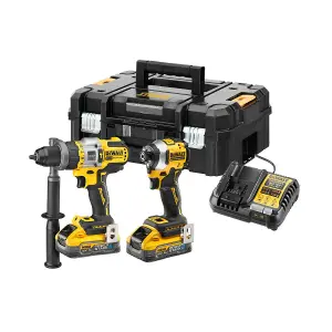 Dewalt DCK2052H2T 18v XR Brushless Powerstack Combi Drill+ Impact Driver + Batt