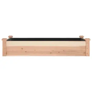 Berkfield Garden Raised Bed with Liner 120x60x25 cm Solid Wood Fir