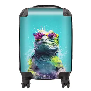 Inquisitive Splashart Iguana Suitcase - Small