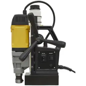 High-Performance 35mm Magnetic Drilling Machine with 10mm Chuck and Safety Strap - 110V