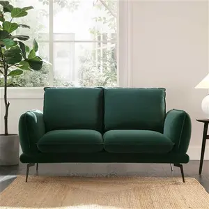 Obriel Forest Green Velvet Sofa, 2-Seater - Daals - Sofas