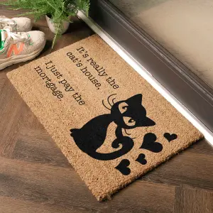 It's really the Cats House, I just pay the Mortgage Doormat