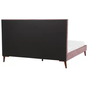 Velvet EU Super King Size Bed Pink BAYONNE