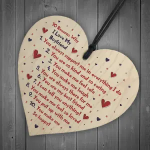 Handmade 10 Reasons Why I Love You Gift For Boyfriend Valentine's Day Anniversary Gift