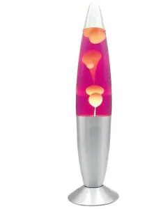 16inch Wax Lava Lamp Mood Motion Relaxation Lighting Bedroom & Living Room Decor - Pink / White