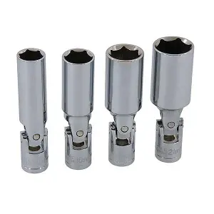 Spark Plug Socket Set 4pc 3/8" Drive Universal Joint (Neilsen CT4004)