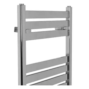 Rinse Flat Panel Chrome Towel Radiator Bathroom Heated Towel Rail 1200x500mm