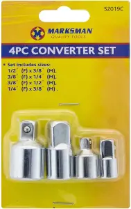 4Pc Piece Socket Converter Set Tool Ratchet Reducer Bits Quality Tool Diy