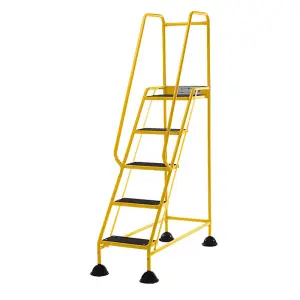 TUFF Easy Glide Steps - 5 Tread - Yellow - Anti-Slip