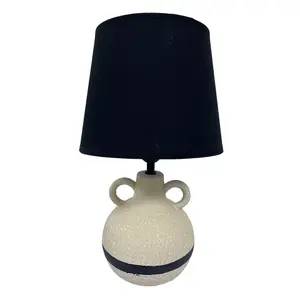 Hestia Natural & Black Vase Lamp