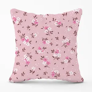 Pretty Pink Flower Pattern Cushions 45cm x 45cm