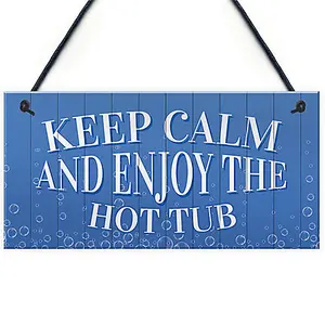 Funny Hot Tub Sign Hanging Garden Shed Summerhouse Decking Shed Sign Family gift