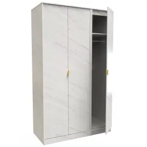 Fuji 3 Door Wardrobe in Marble (Ready Assembled)