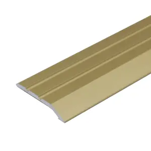 A01 900mm x 30mm 2.3mm Anodised Aluminium Door Threshold Ramp Profile - Gold, 0.9m