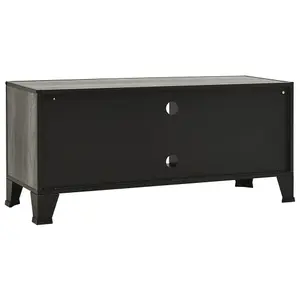 Berkfield TV Cabinet Grey 105x36x47 cm Metal and MDF